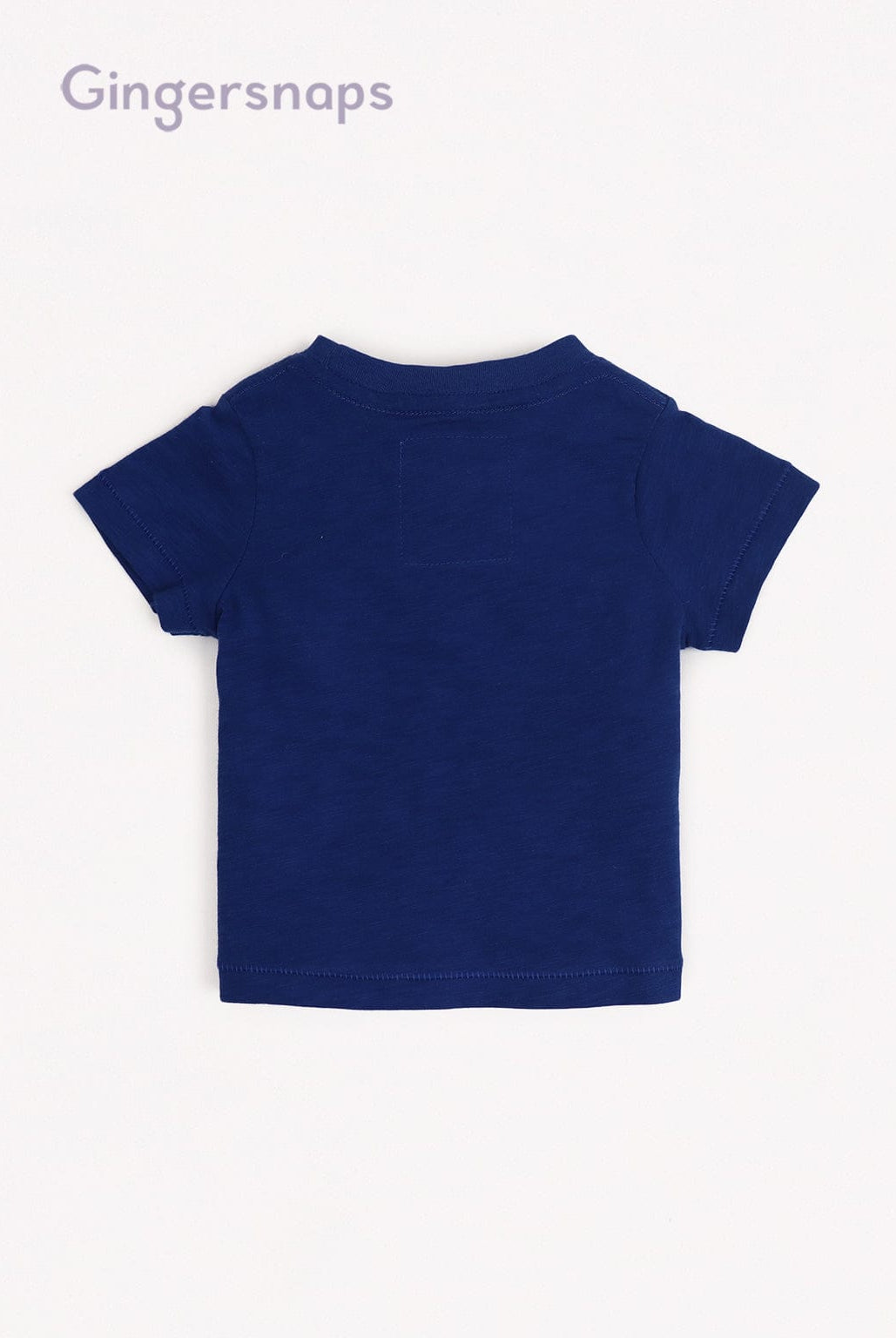 جينجرسنابس تي شيرت بيبي أولاد صيفي بطبعة أمامية أزرق