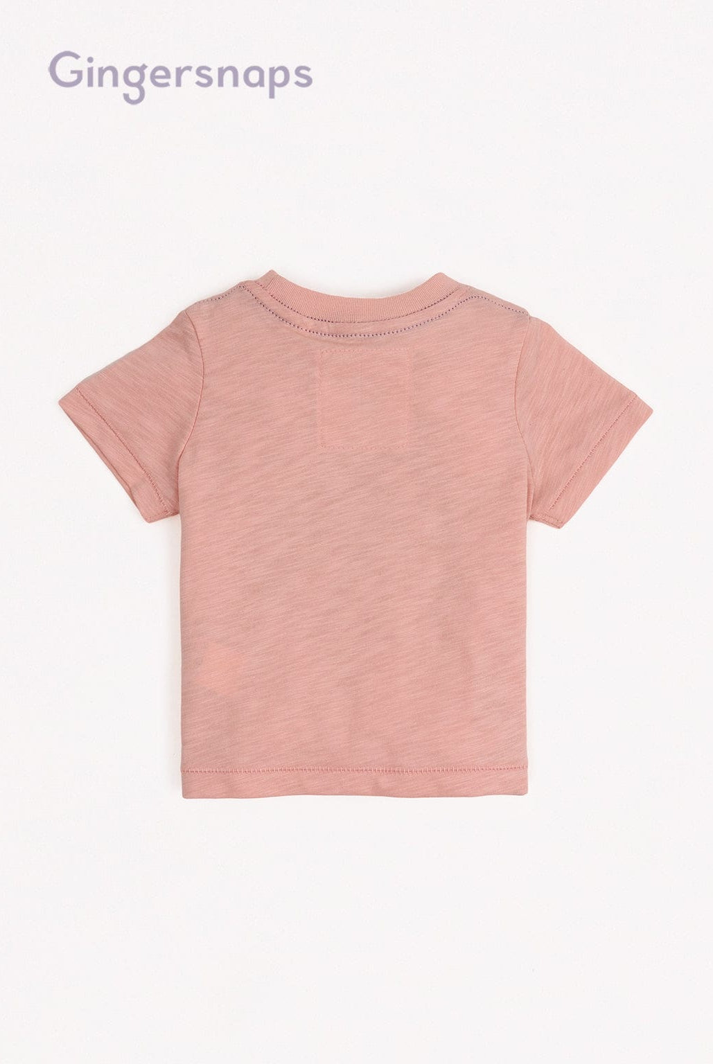 جينجرسنابس تي شيرت بيبي أولاد بطبعة بلاي ستيشين وردي