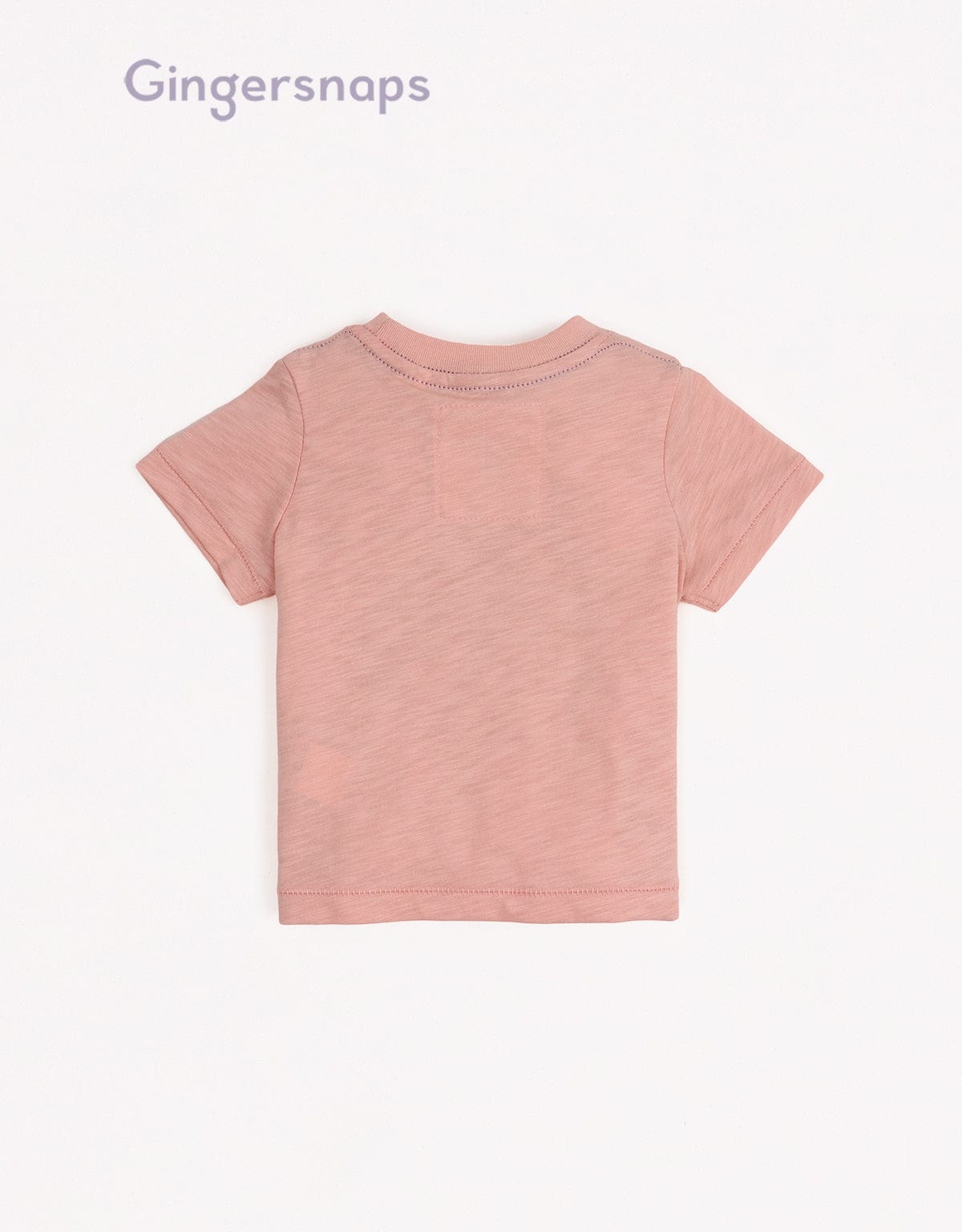 جينجرسنابس تي شيرت بيبي أولاد بطبعة بلاي ستيشين وردي
