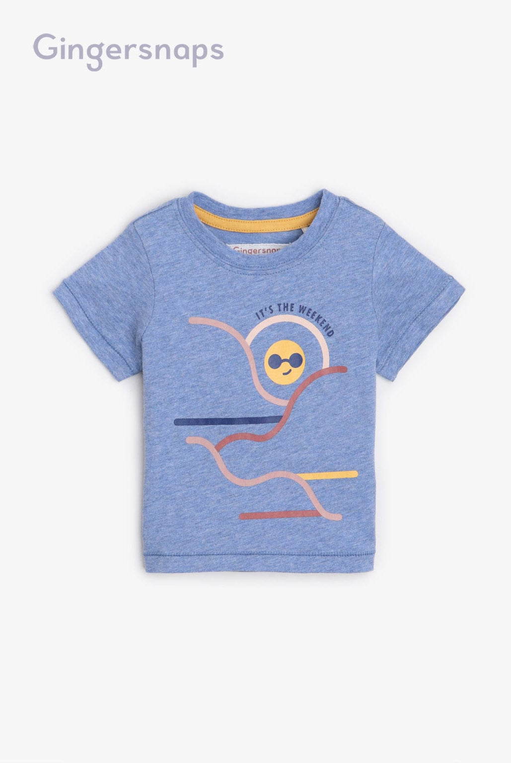 جينجرسنابس تي شيرت بيبي أولاد صيفي مطبوع أزرق