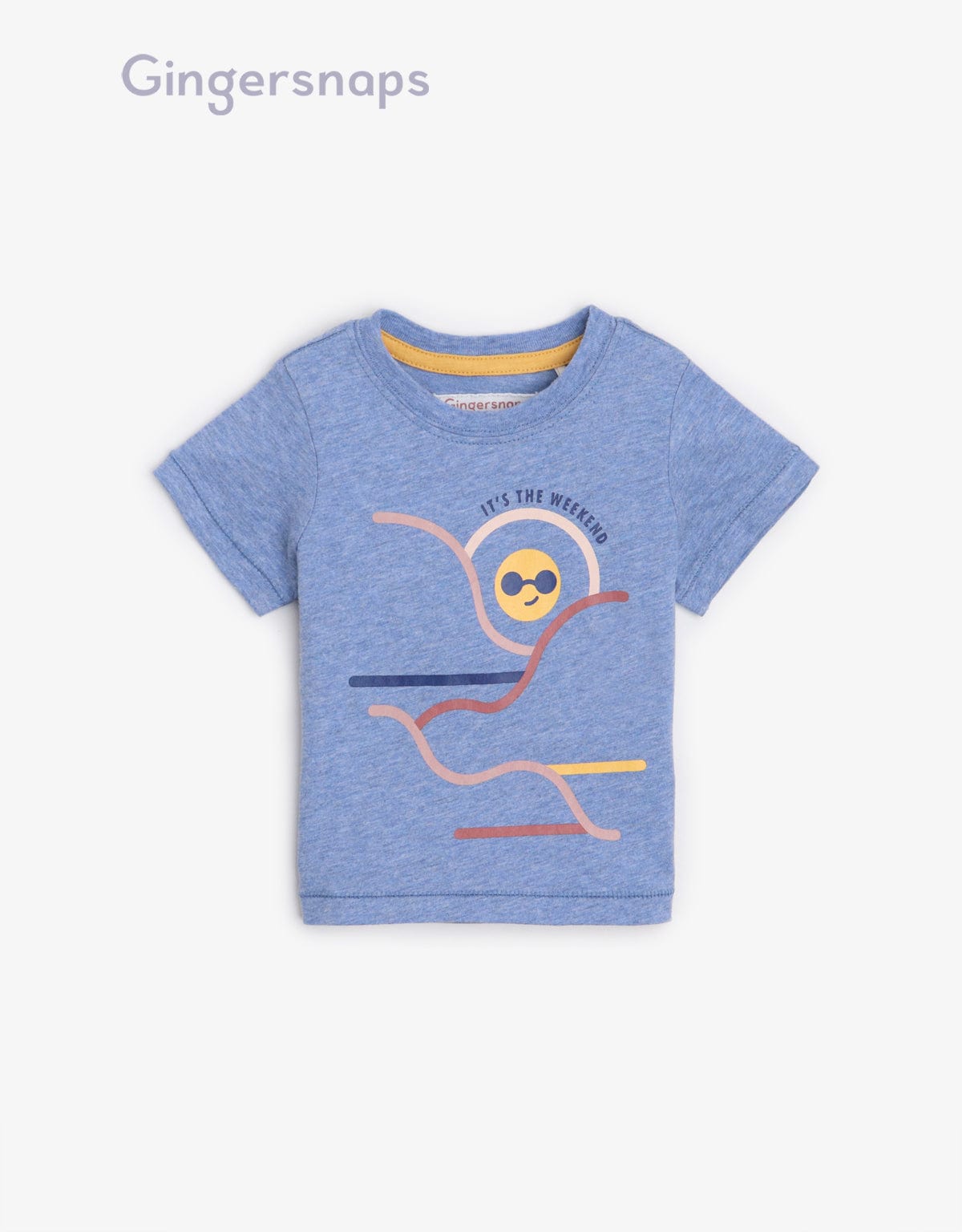 جينجرسنابس تي شيرت بيبي أولاد صيفي مطبوع أزرق