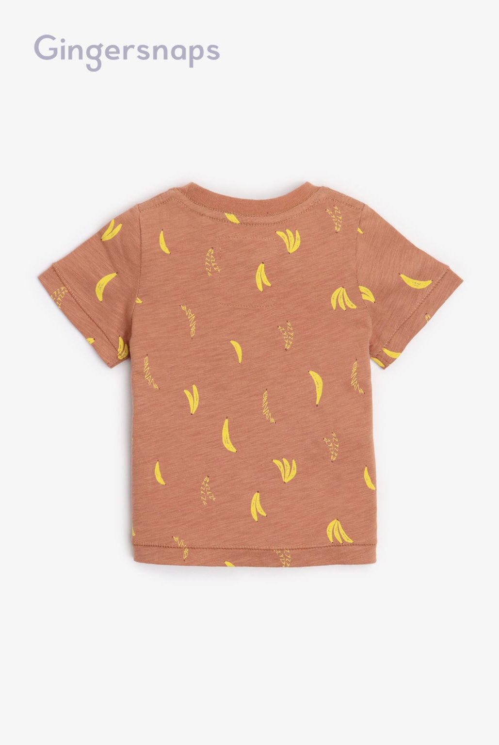 جينجرسنابس تي شيرت بيبي أولاد بنمط موز البيج