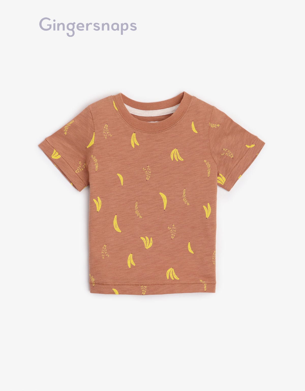 جينجرسنابس تي شيرت بيبي أولاد بنمط موز البيج