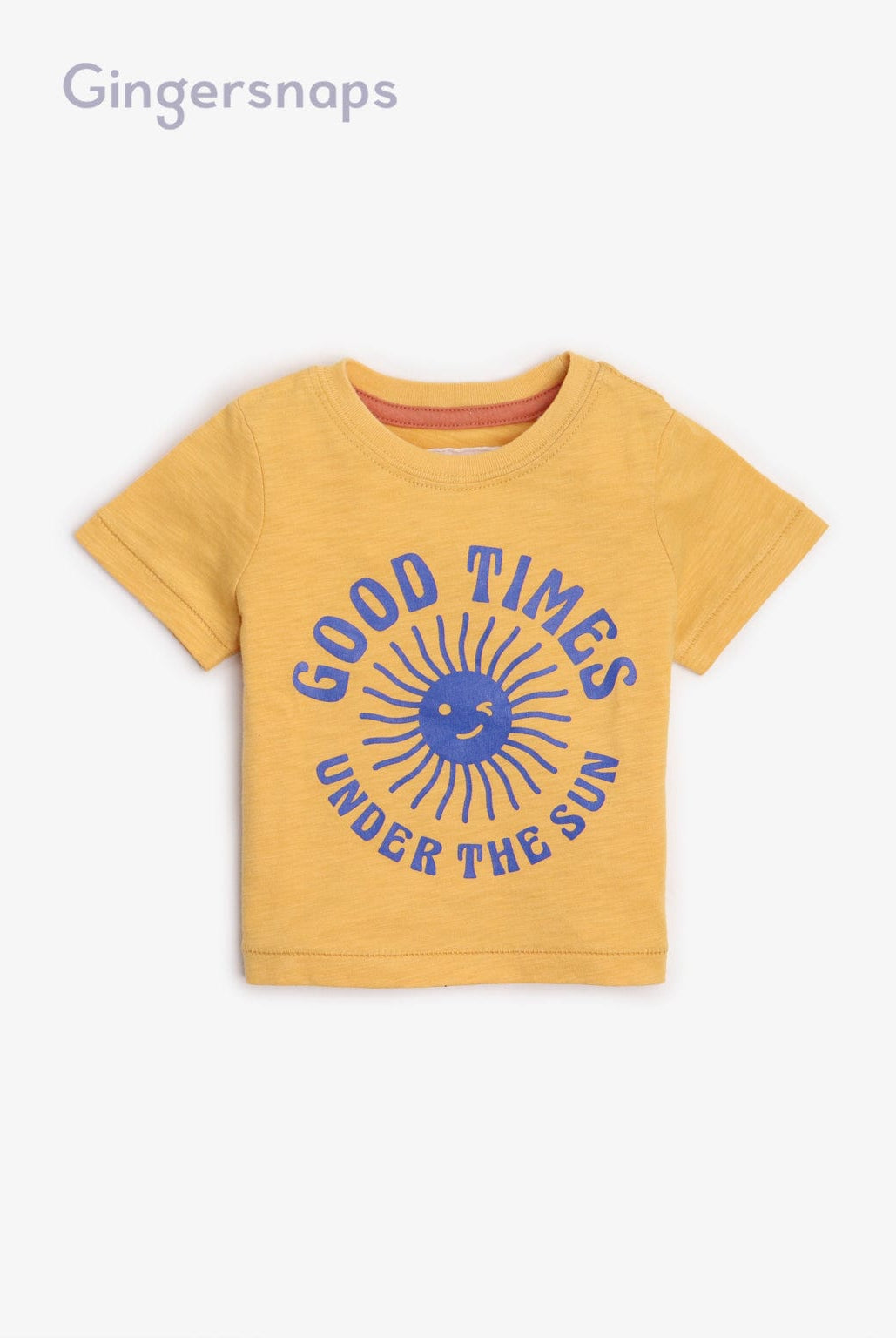 جينجرسنابس تي شيرت بيبي أولاد بطبعة شمس ذهبي