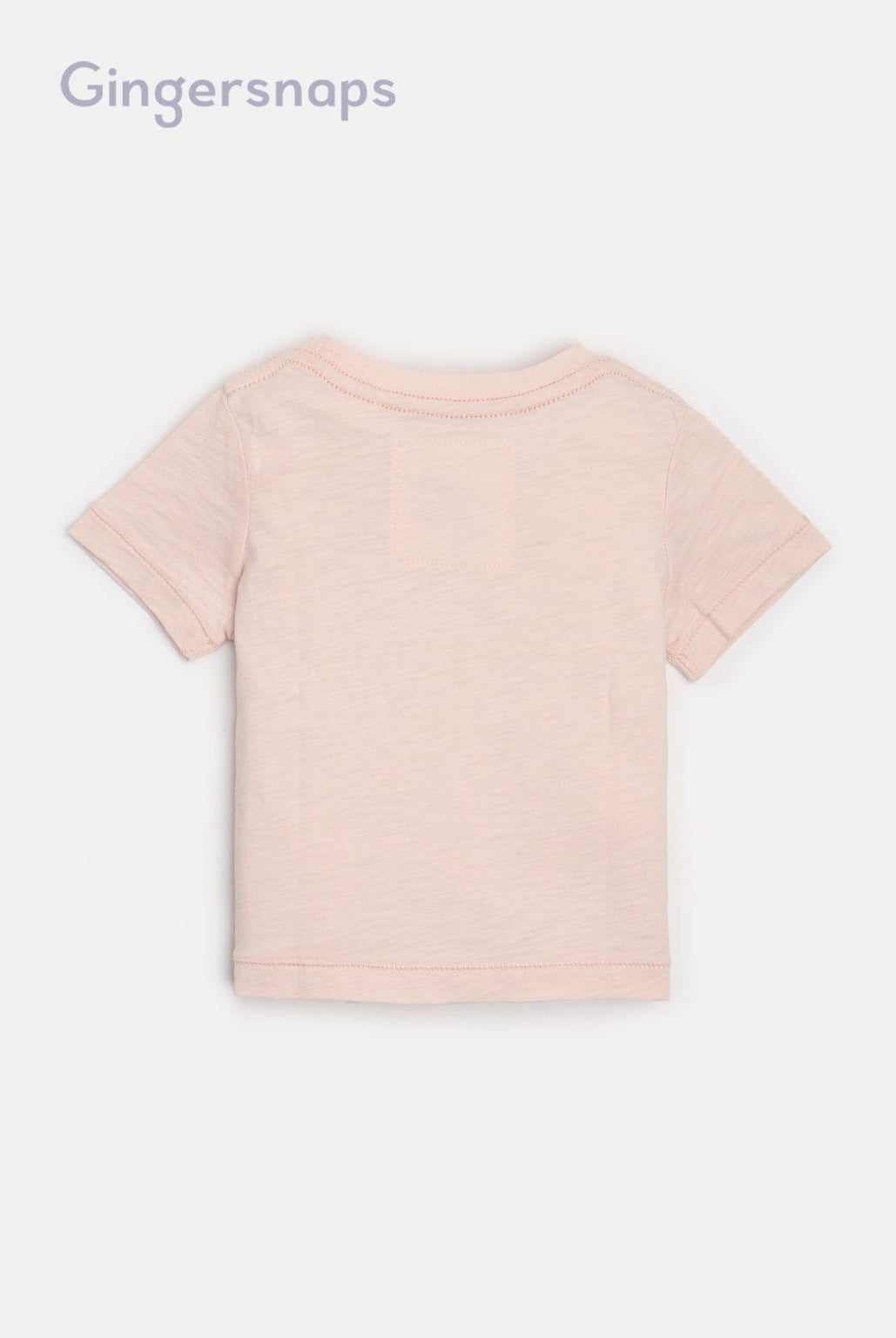 جينجرسنابس تي شيرت بيبي أولاد بطبعة أمامية وردي