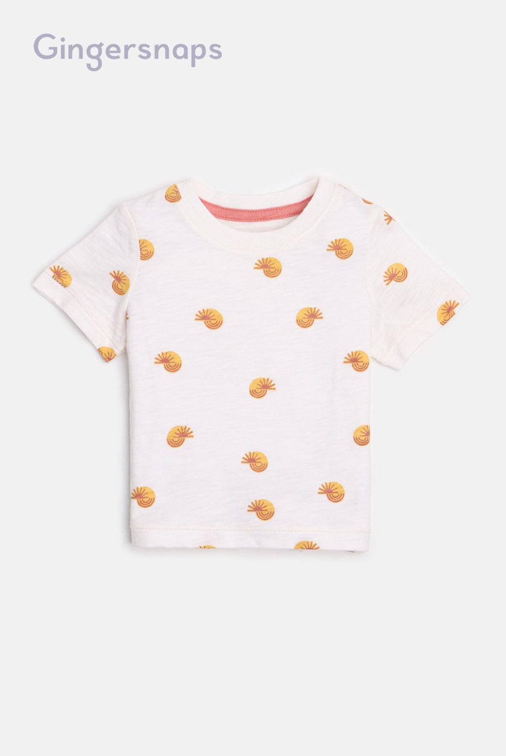 جينجرسنابس تي شيرت بيبي أولاد بطبعة حلزون أبيض