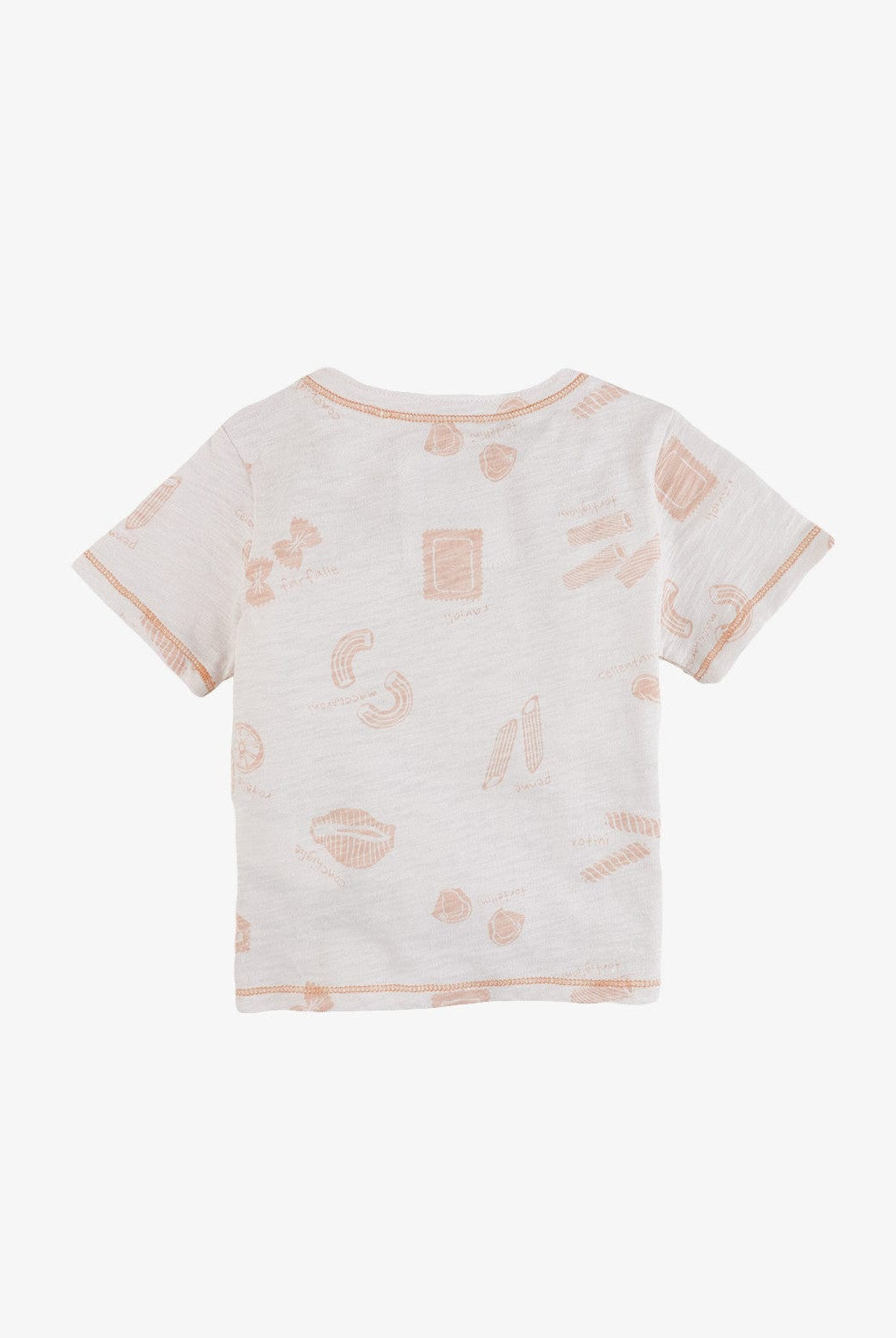 جينجرسنابس تي شيرت أولادي بياقة دائرية بتطريز خفيف على الياقة أبيض