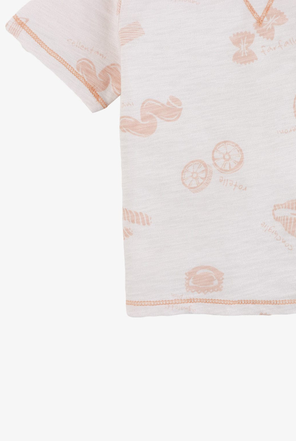 جينجرسنابس تي شيرت أولادي بياقة دائرية بتطريز خفيف على الياقة أبيض