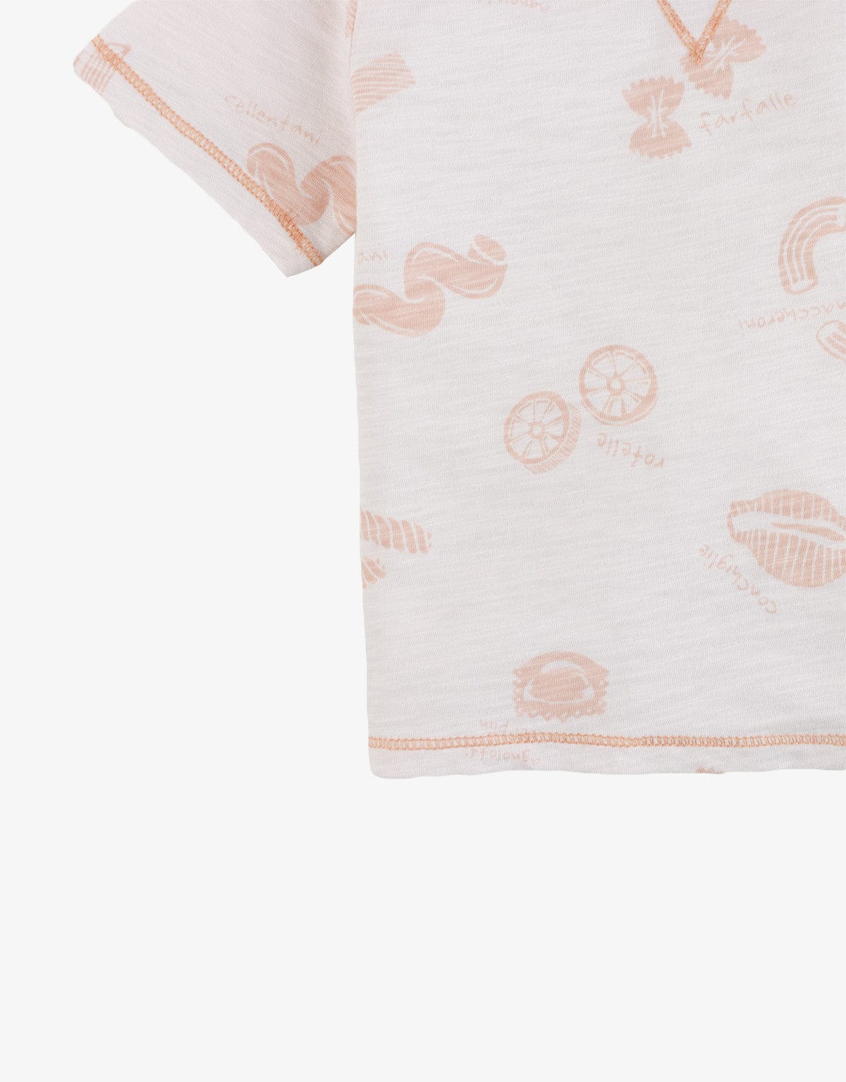 جينجرسنابس تي شيرت أولادي بياقة دائرية بتطريز خفيف على الياقة أبيض