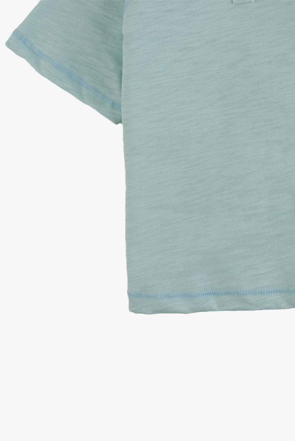 جينجرسنابس تيشيرت سادة أولادي رضع نص كم بفتحة سبعة أزرق