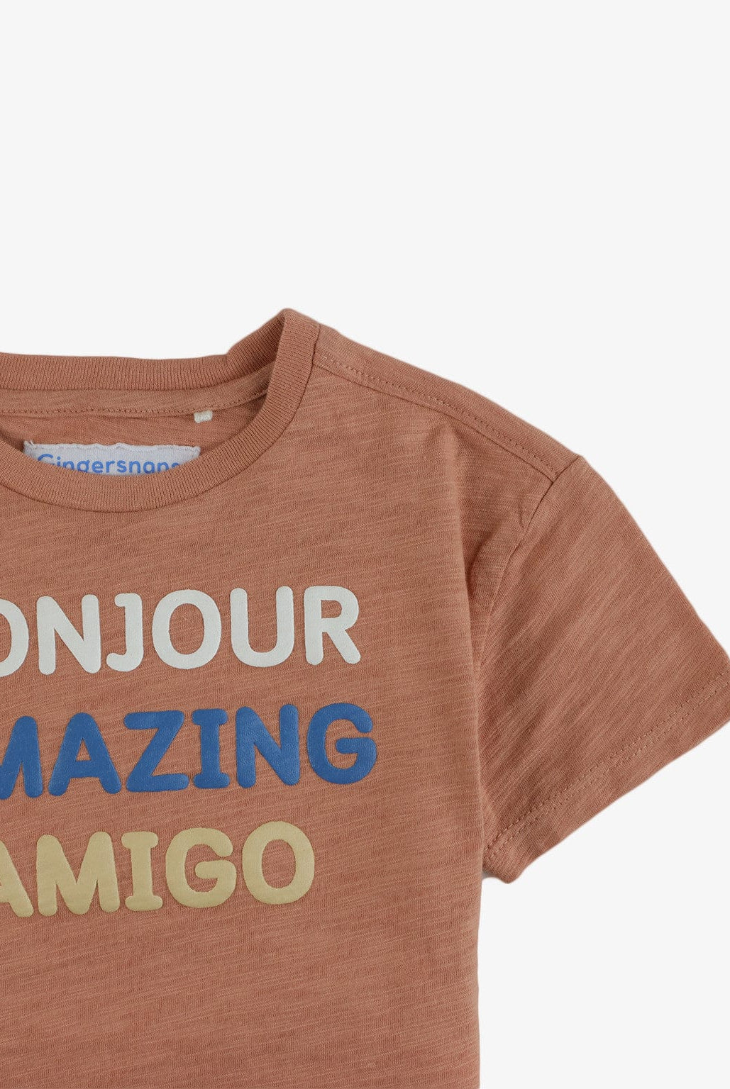 جينجرسنابس تيشيرت بكتابة على الصدر نص كم أولادي رضع بني