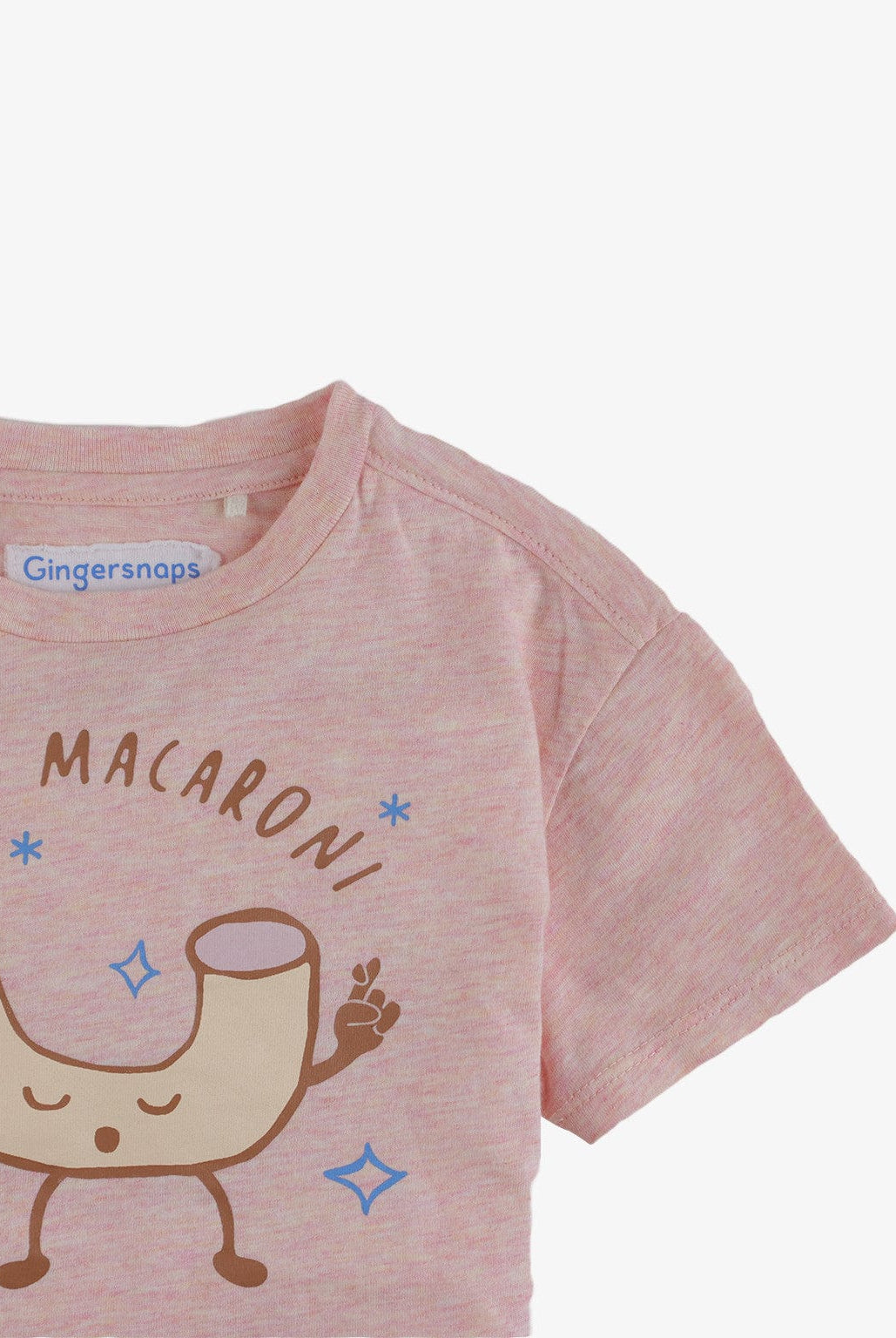 جينجرسنابس تيشيرت بطبعة نص كم أولادي رضع وردي