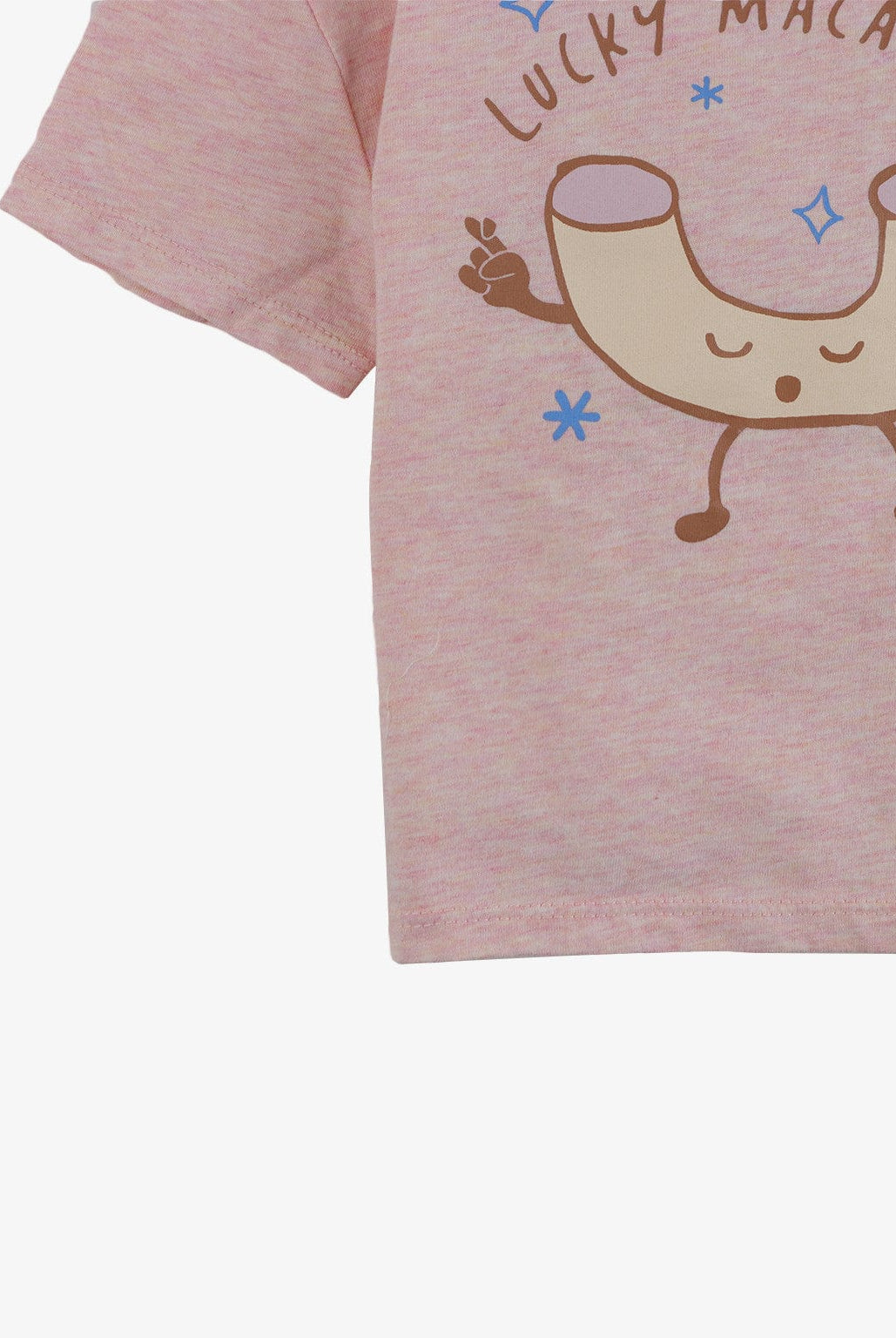 جينجرسنابس تيشيرت بطبعة نص كم أولادي رضع وردي