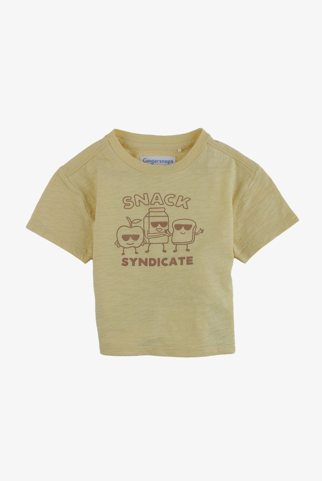 جينجرسنابس تيشيرت بطبعة نص كم رضع أولادي أصفر