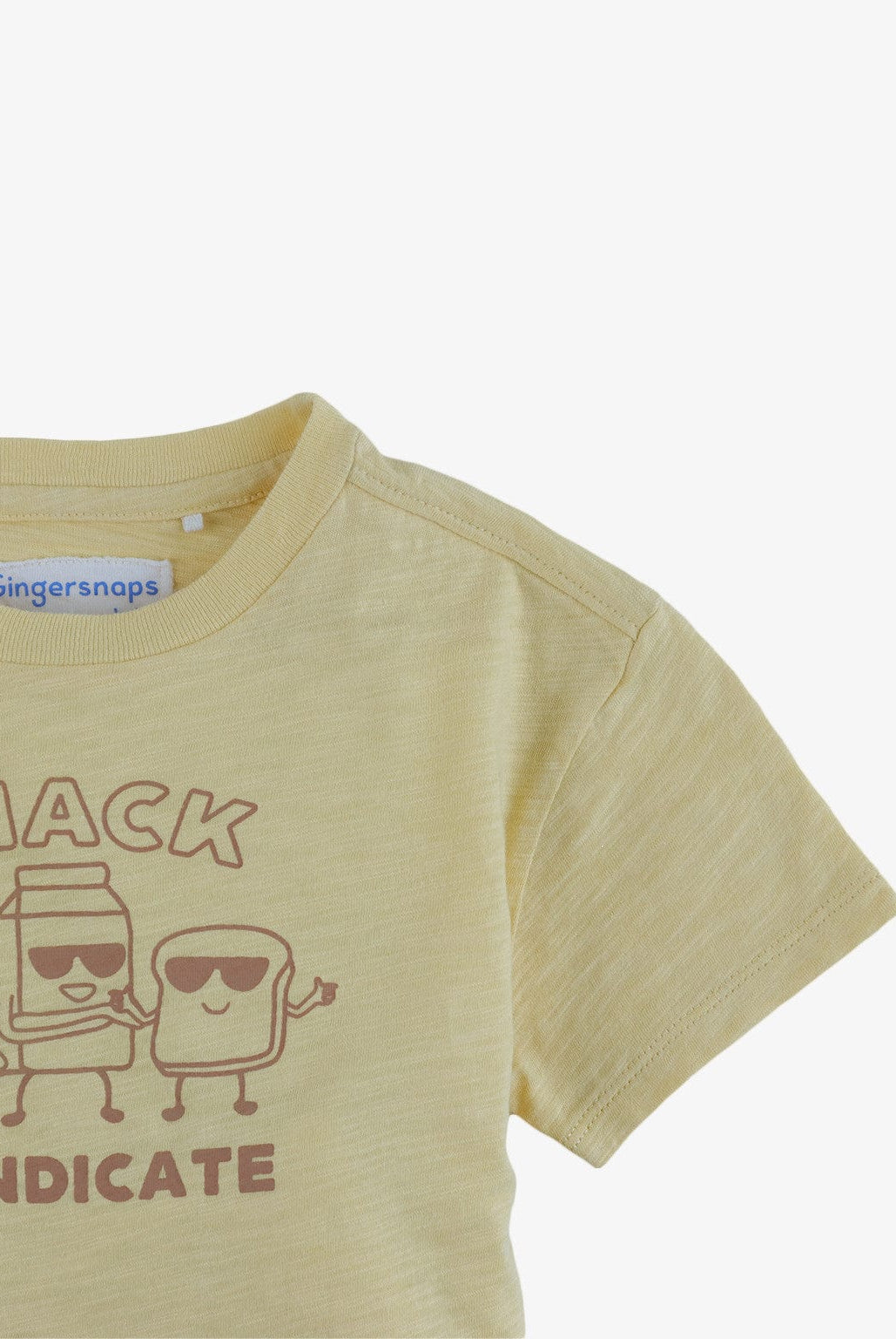 جينجرسنابس تيشيرت بطبعة نص كم رضع أولادي أصفر