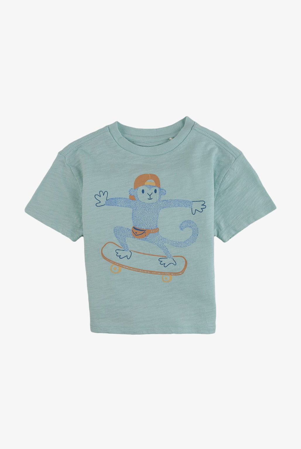 جينجرسنابس تيشيرت أولادي رضع بنقشة على شكل قرد أخضر