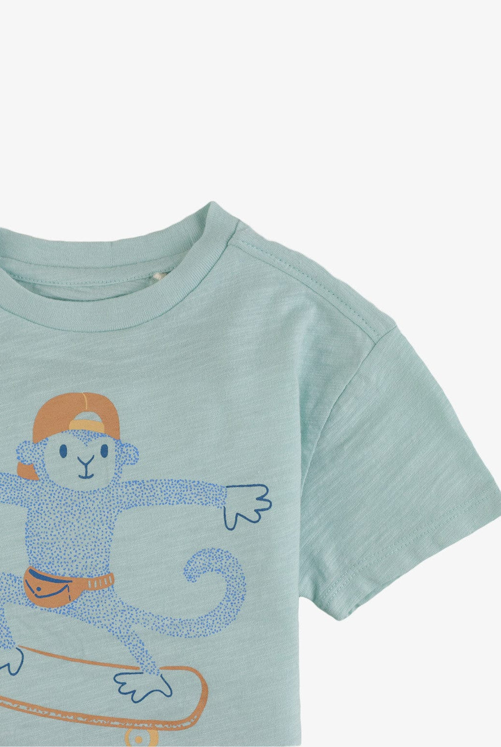 جينجرسنابس تيشيرت أولادي رضع بنقشة على شكل قرد أخضر