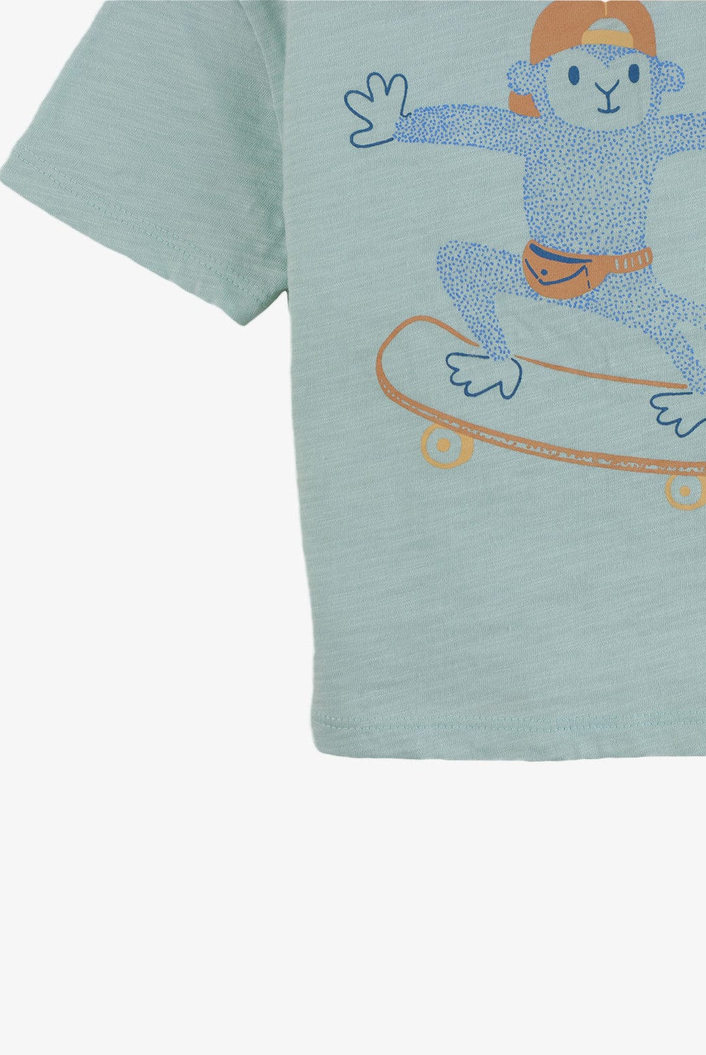 جينجرسنابس تيشيرت أولادي رضع بنقشة على شكل قرد أخضر