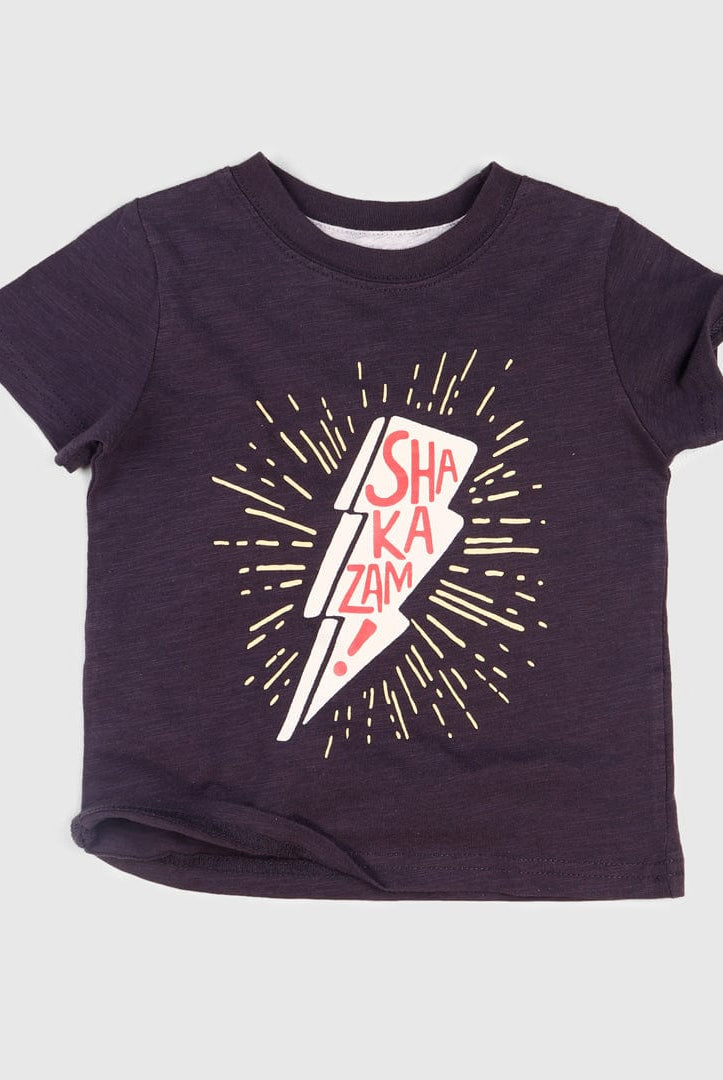 جينجرسنابس تيشيرت بجيب واحد نص كم أولادي أسود