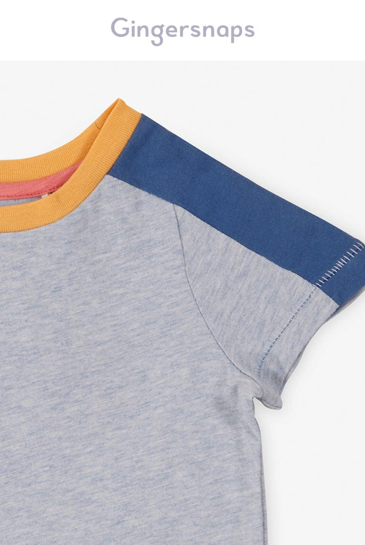 جينجرسنابس تي شيرت ولادي للرضع سادة بألوان متعددة أزرق