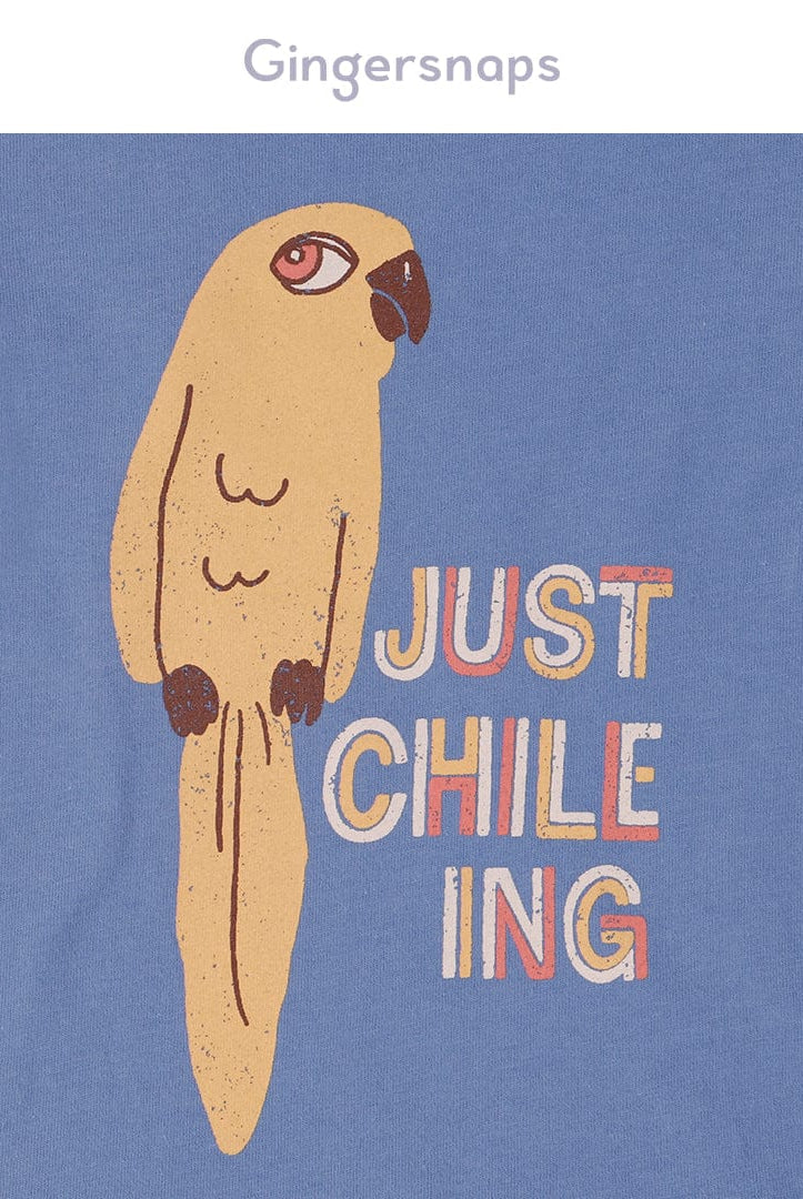 جينجرسنابس تي شيرت ولادي للرضع بطبعة عصفورة فيروزي