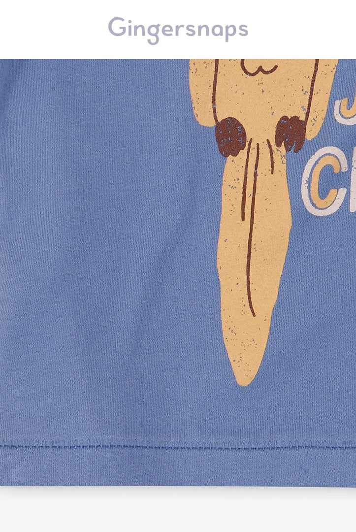 جينجرسنابس تي شيرت ولادي للرضع بطبعة عصفورة فيروزي