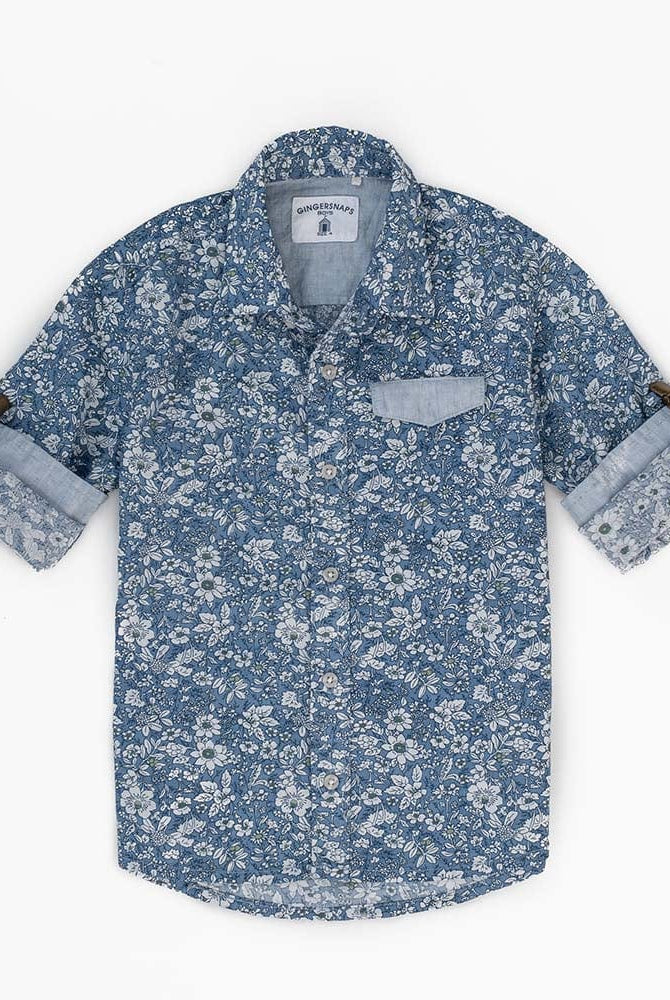 جينجرسنابس قميص رضع ولادي مشجر بأكمام طويلة متعدد الألوان