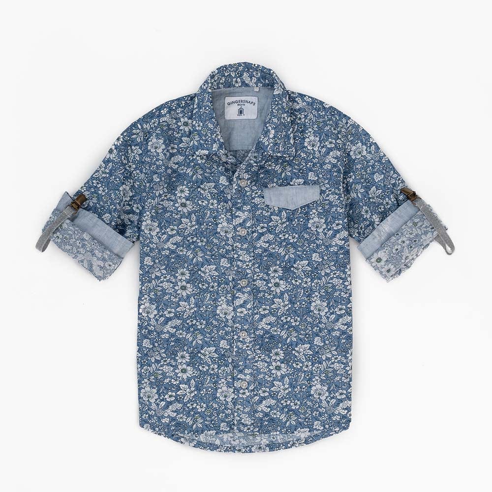 جينجرسنابس قميص رضع ولادي مشجر بأكمام طويلة متعدد الألوان