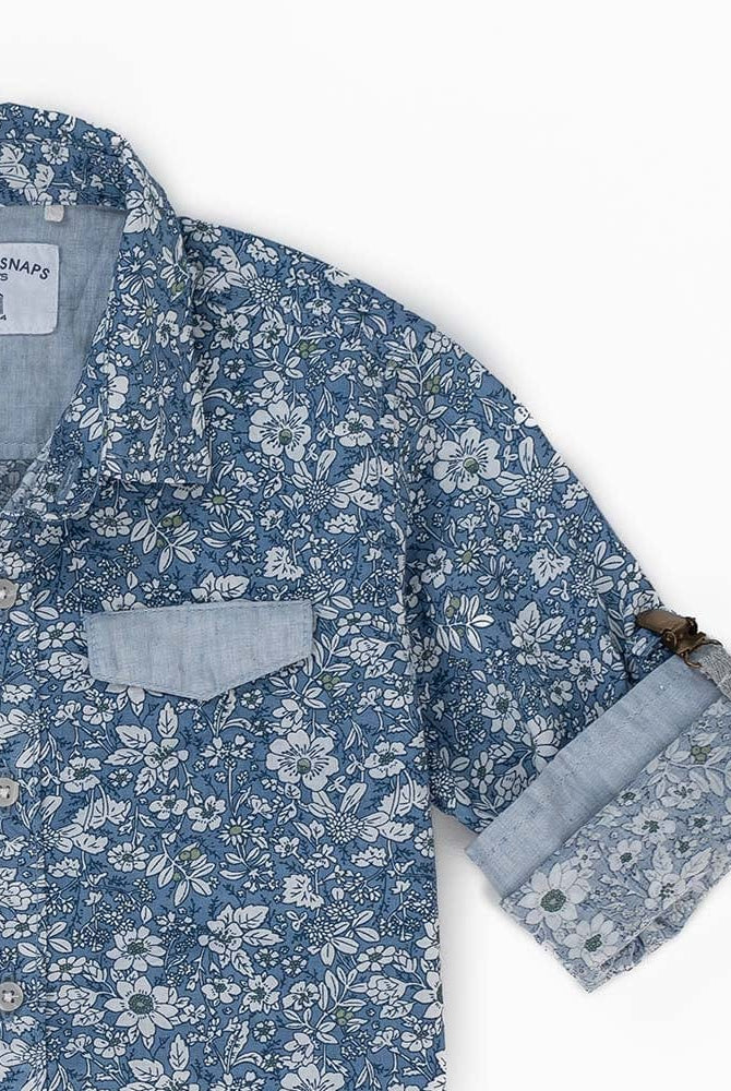 جينجرسنابس قميص رضع ولادي مشجر بأكمام طويلة متعدد الألوان