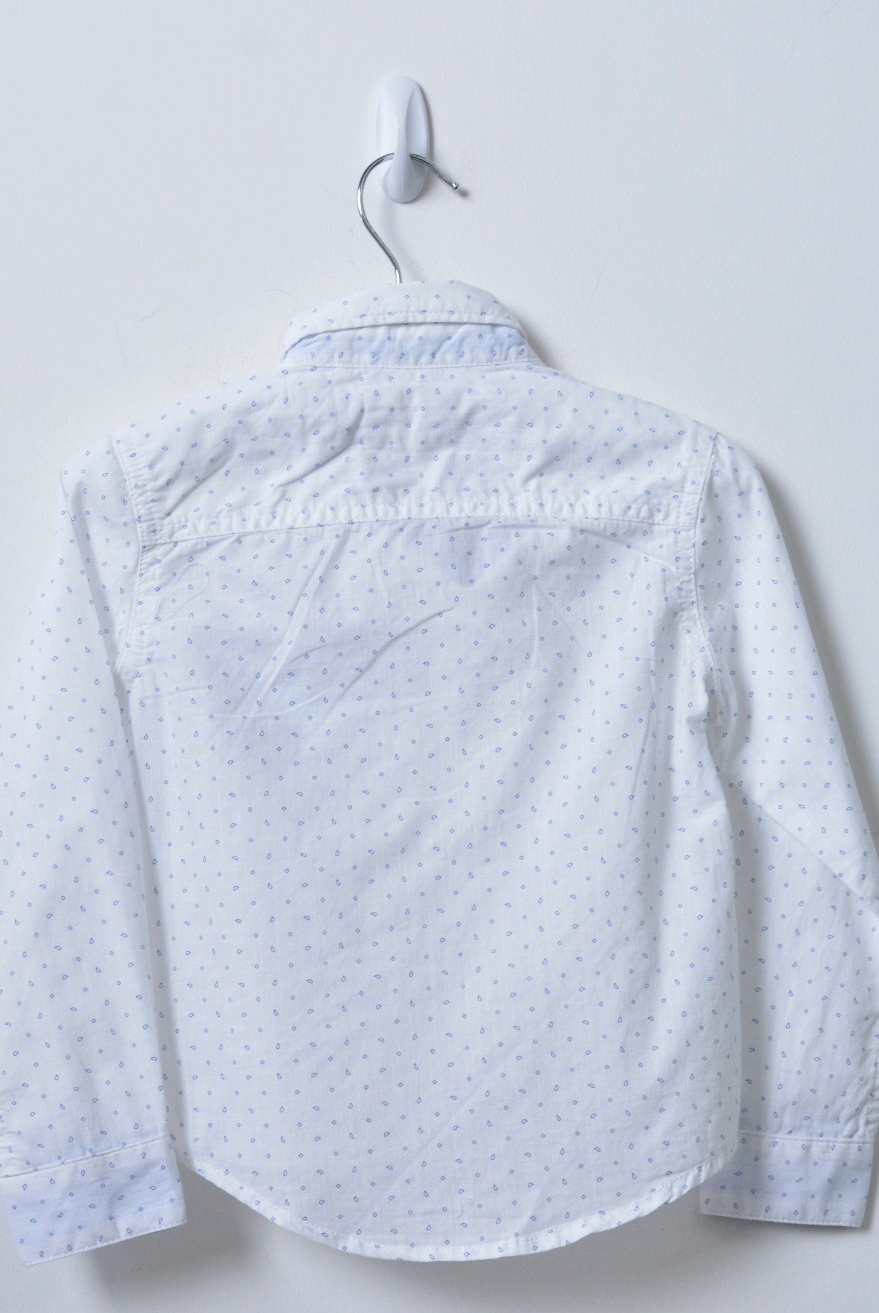 جينجرسنابس قميص جينز بياقة كم طويل أولادي رضع أوف وايت فاتح