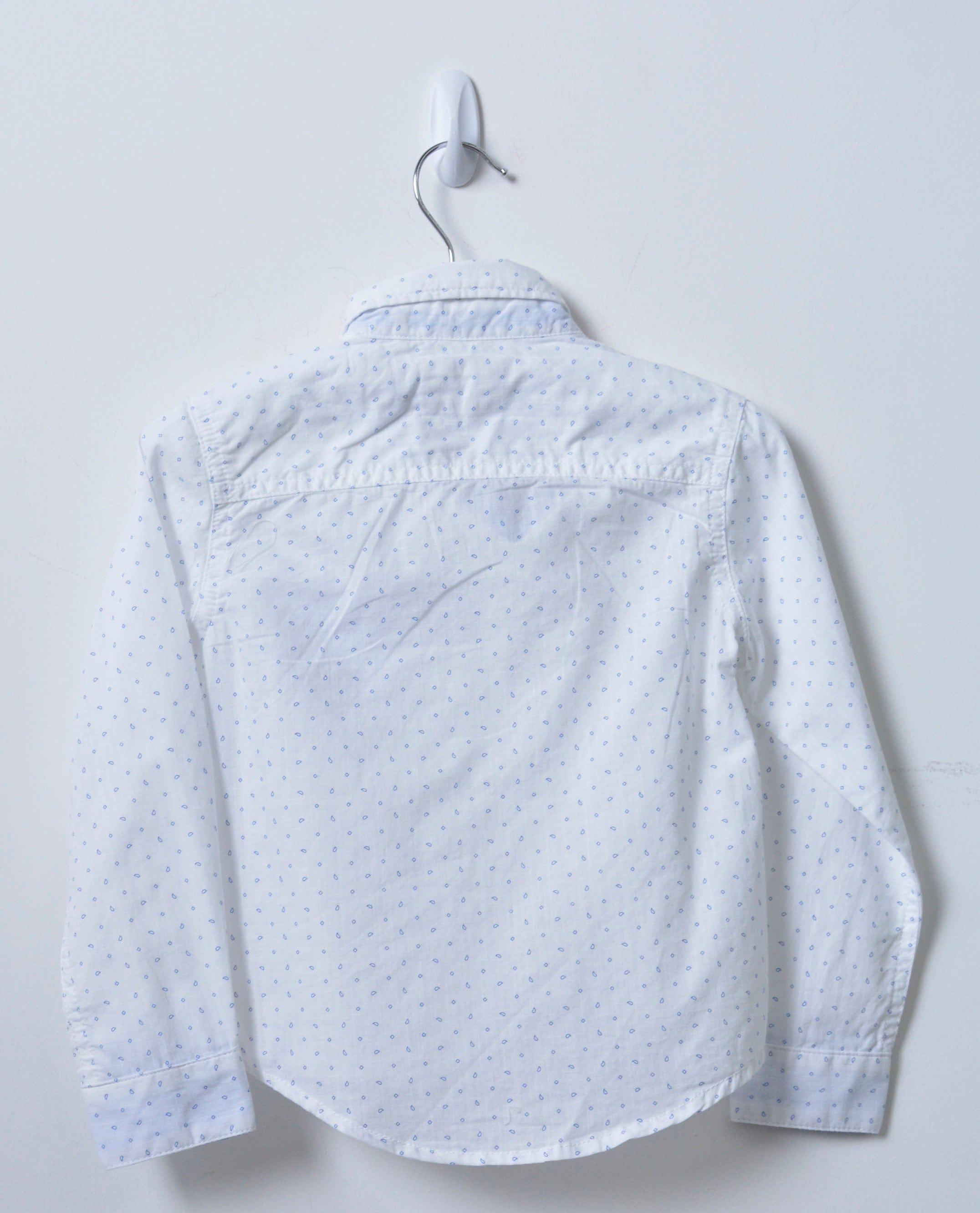 جينجرسنابس قميص جينز بياقة كم طويل أولادي رضع أوف وايت فاتح