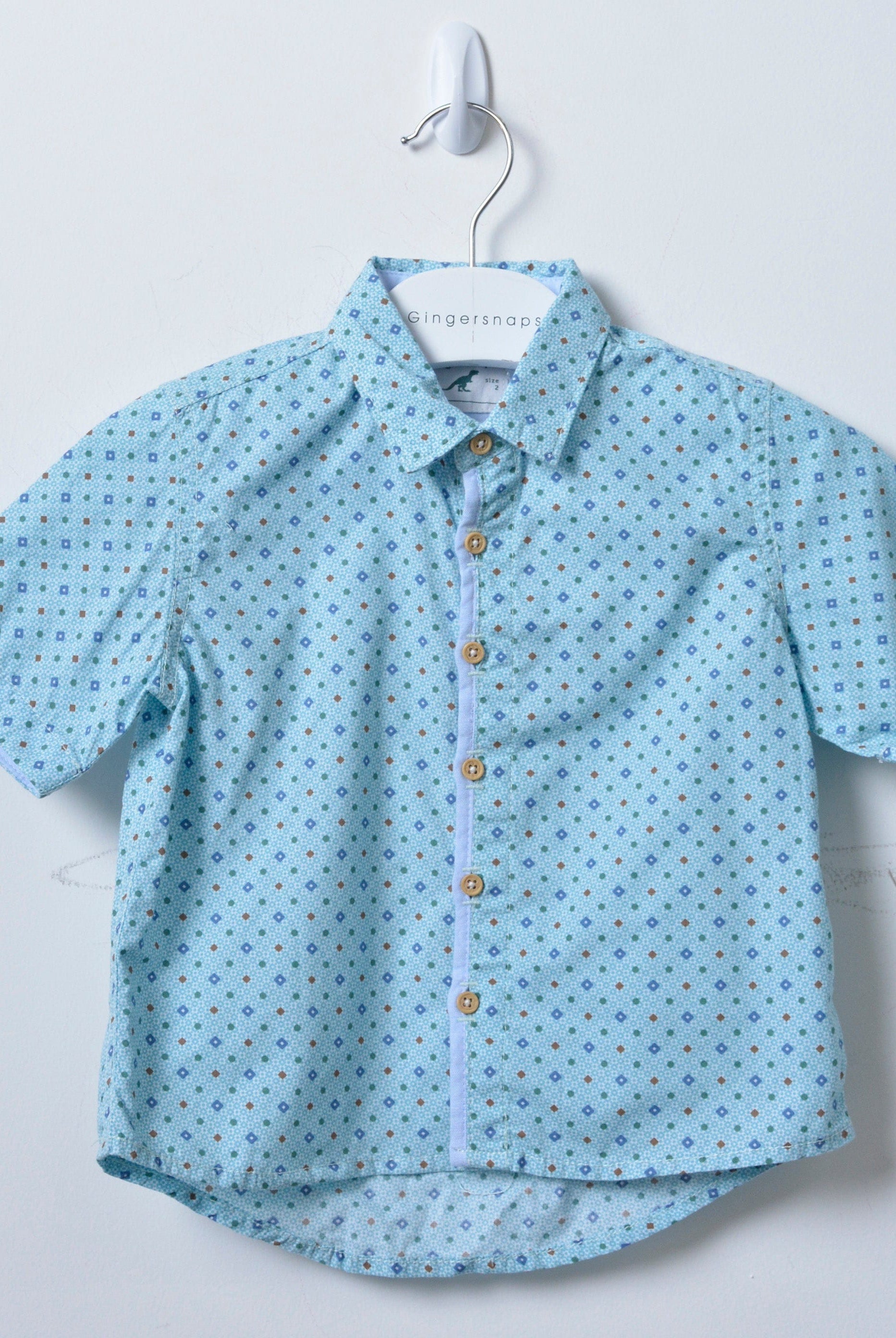 جينجرسنابس قميص رضع ولادي بأكمام نص بنمط متعدد الألوان