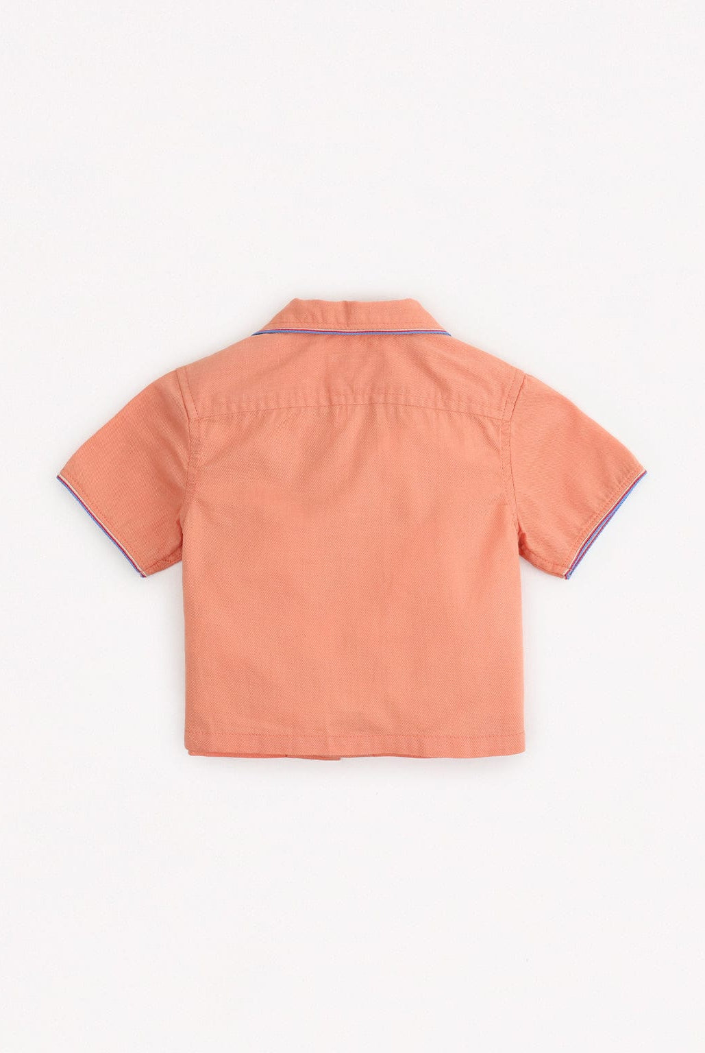 جينجرسنابس قميص بيبي ولادي سادة بحواف ملونة أحمر بنفسجي