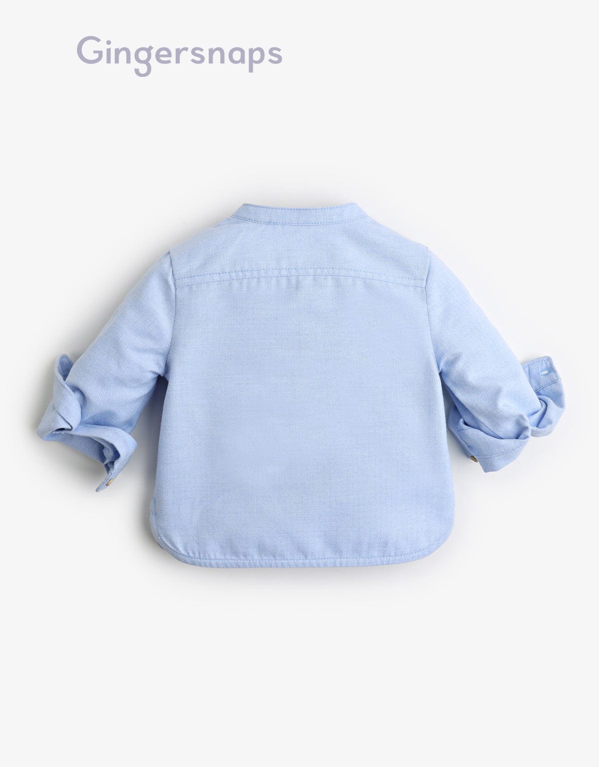 جينجرسنابس قميص سادة كم طويل رضع أولادي أزرق