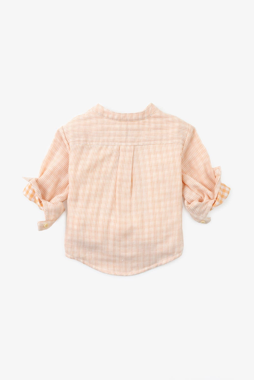 جينجرسنابس قميص مربعات كم طويل بأزرار امامية أولادي برتقالي