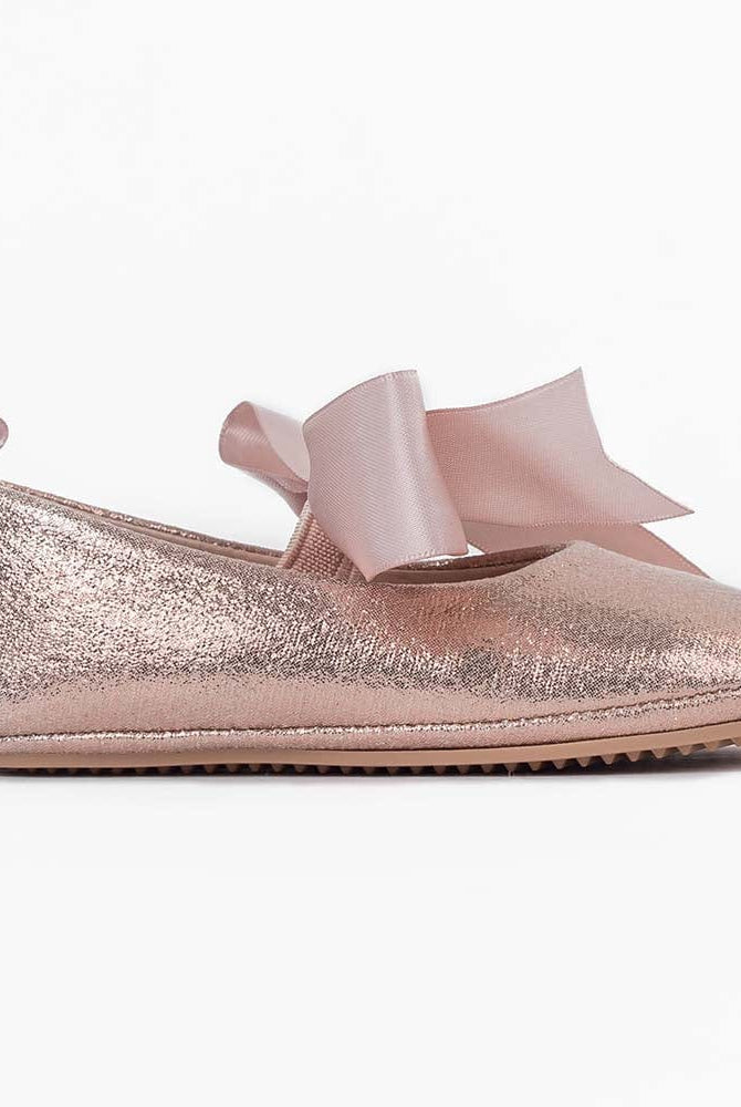 جينجرسنابس حذاء بناتي رضع بفيونكة وردي