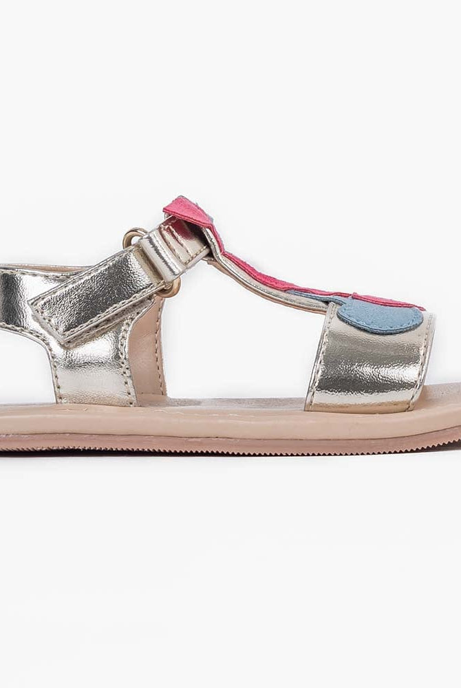 جينجرسنابس صندل بناتي رضع لامع بحزام ذهب