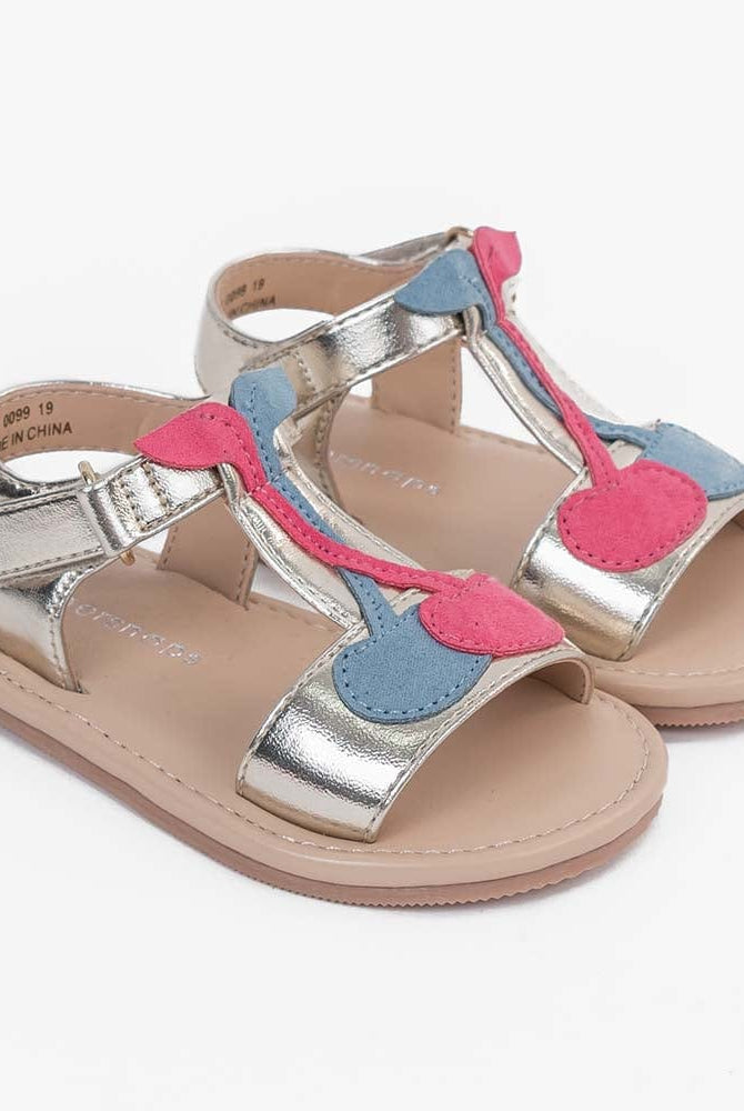 جينجرسنابس صندل بناتي رضع لامع بحزام ذهب