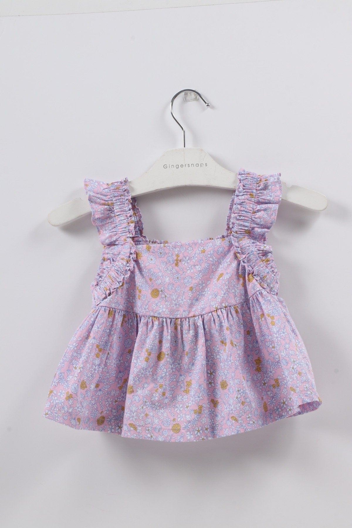 جينجرسنابس بلوزة منقطة بأزرار أمامية بناتي متعدد الألوان