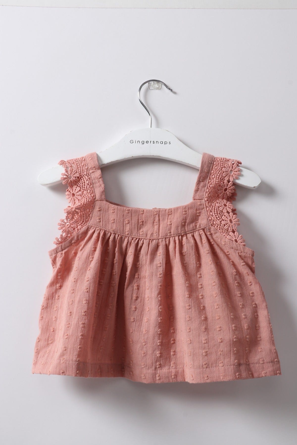 جينجرسنابس بلوزة صوف مطرزة بناتي زهري