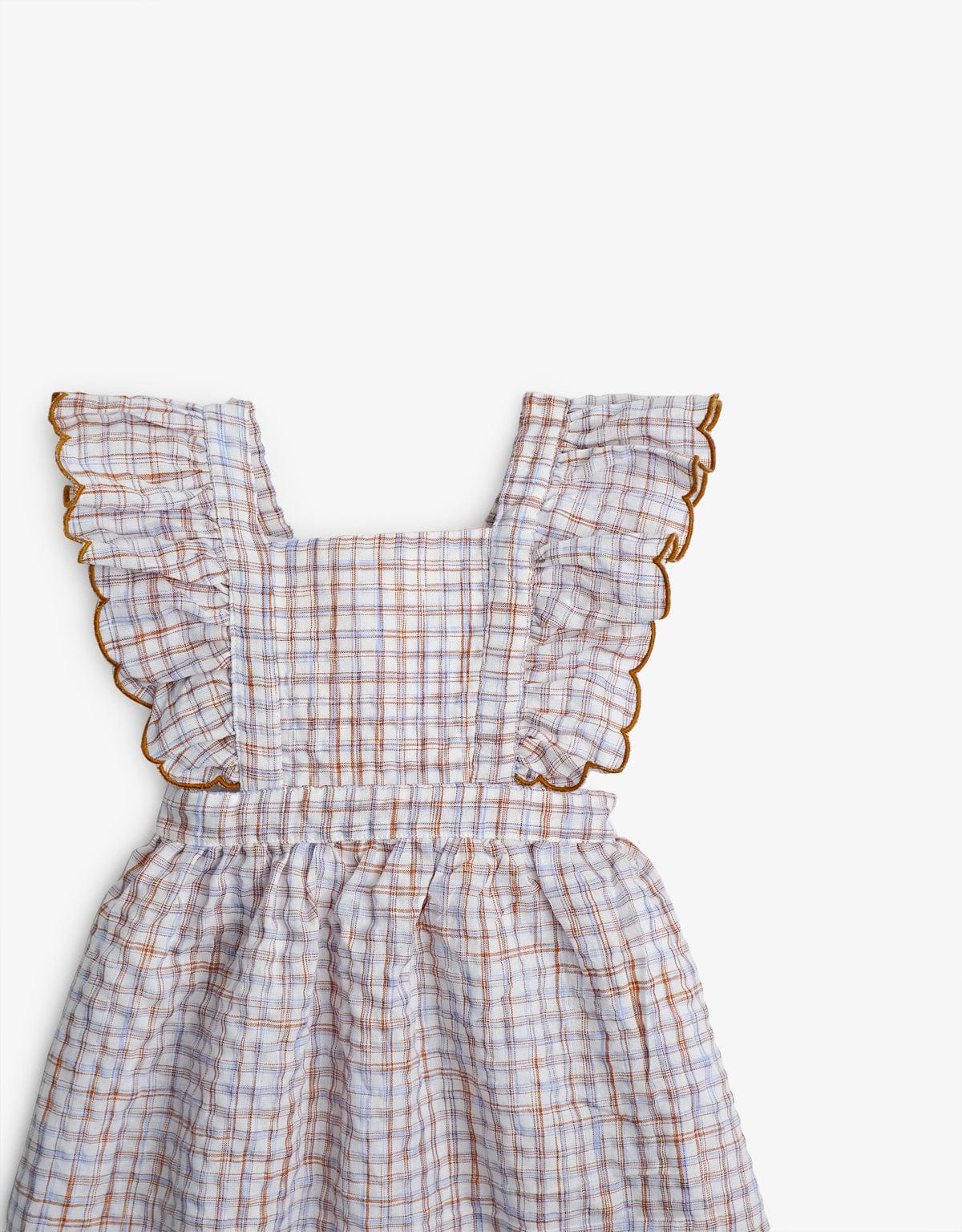 جينجرسنابس فستان كاروهات مكشكش مخصر بناتي متعدد الألوان