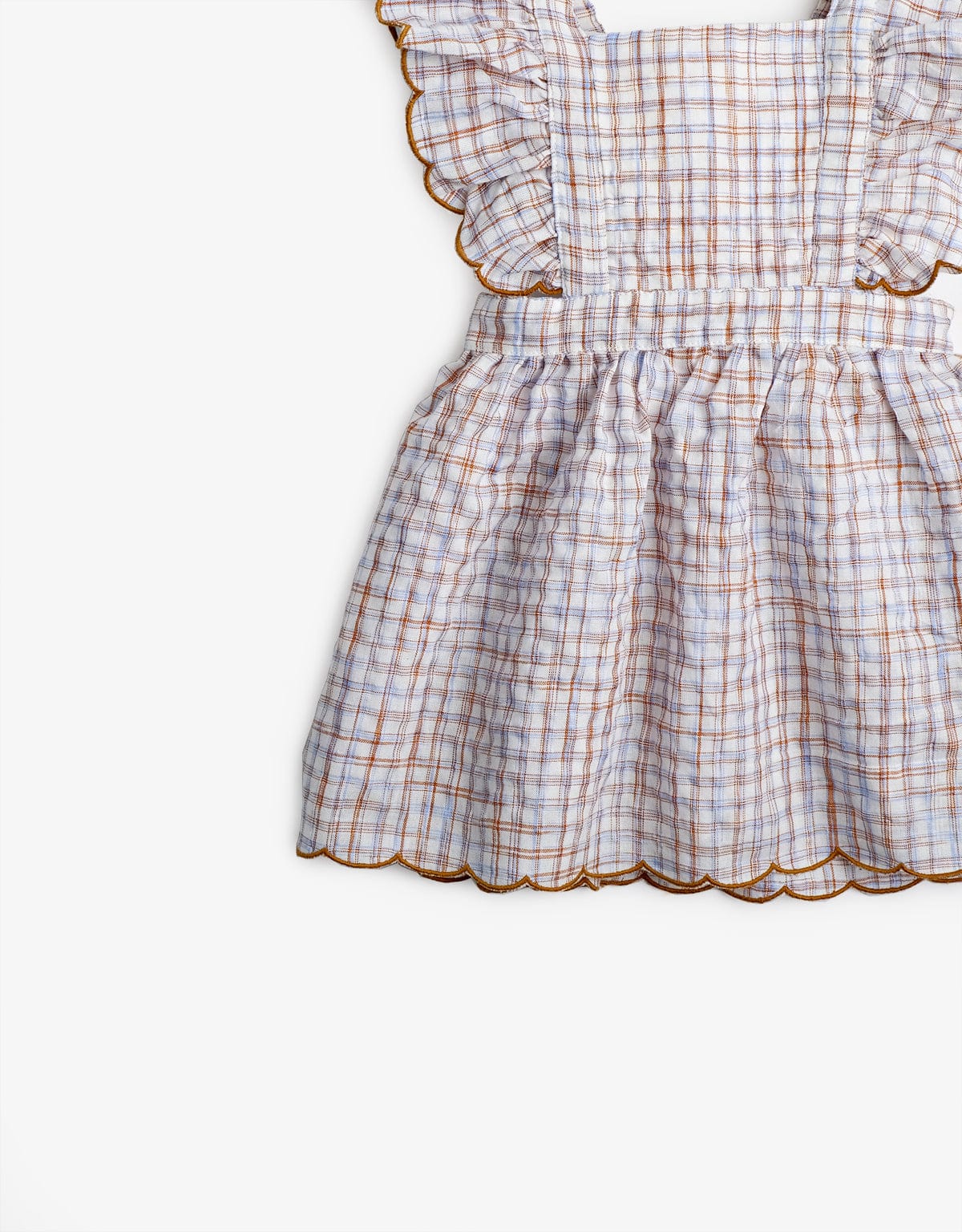 جينجرسنابس فستان كاروهات مكشكش مخصر بناتي متعدد الألوان