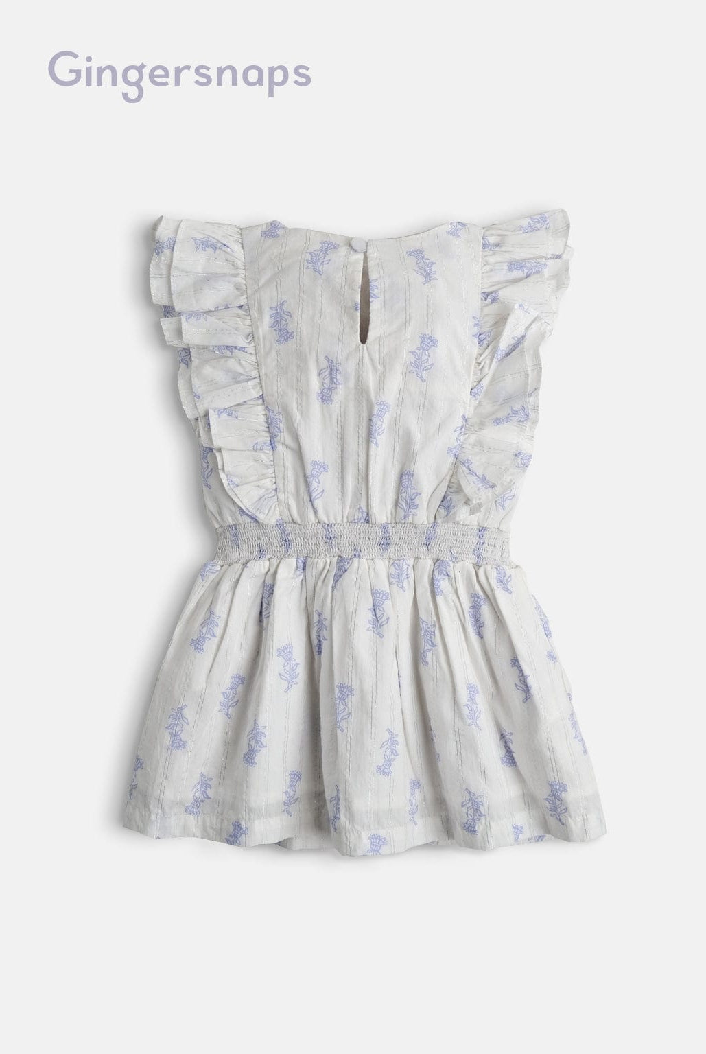 جينجرسنابس فستان مشجر مكشكش كت مخصر رضع بناتي أبيض