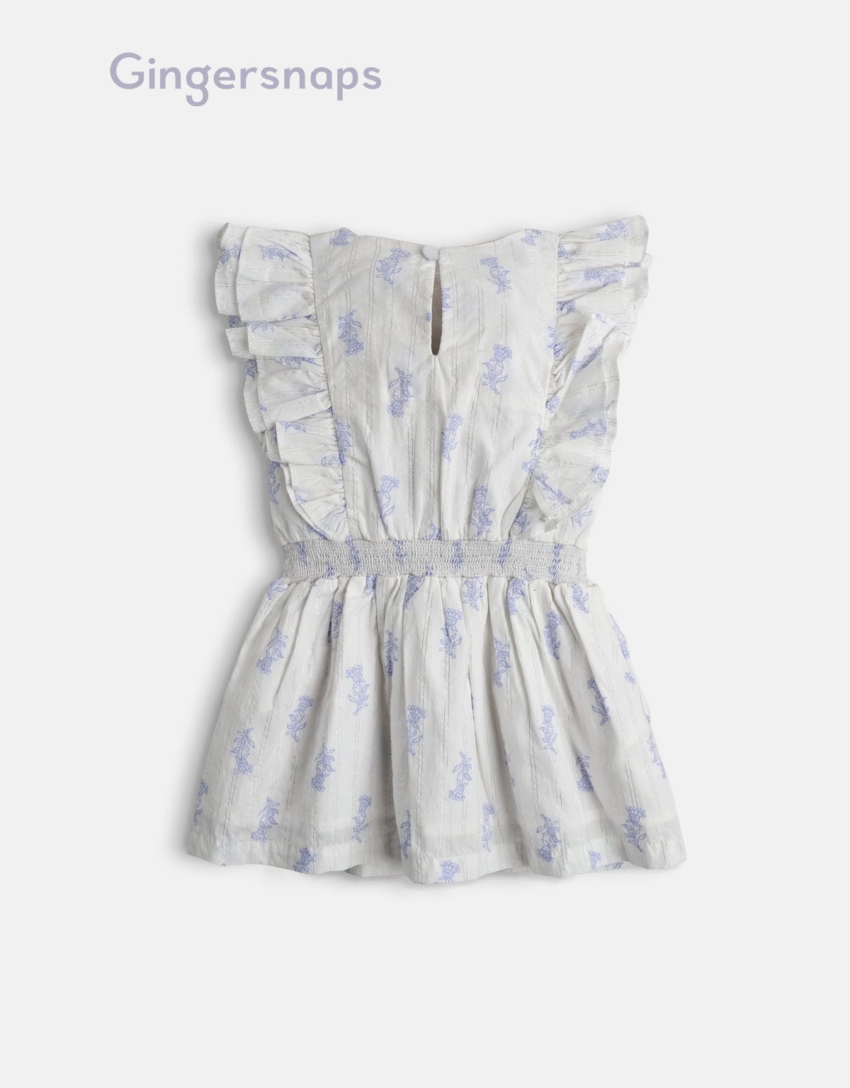 جينجرسنابس فستان مشجر مكشكش كت مخصر رضع بناتي أبيض