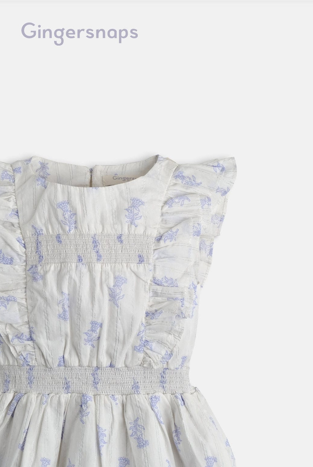 جينجرسنابس فستان مشجر مكشكش كت مخصر رضع بناتي أبيض