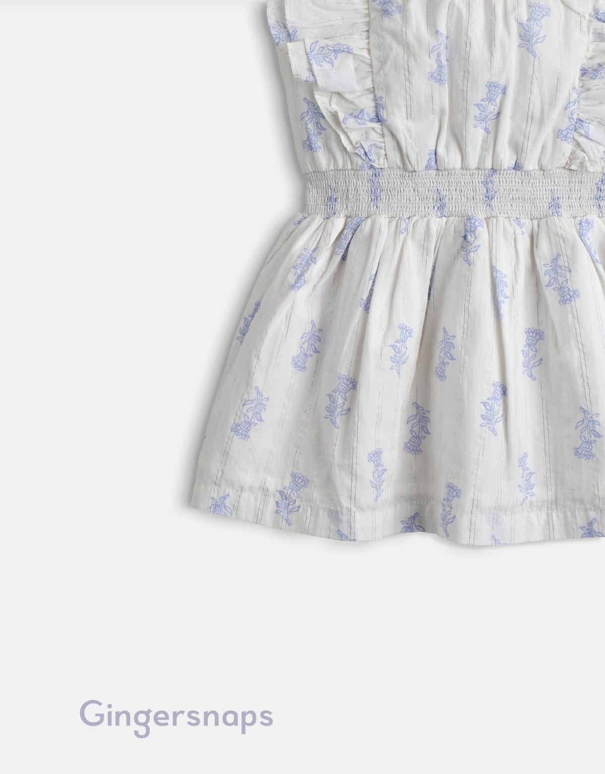 جينجرسنابس فستان مشجر مكشكش كت مخصر رضع بناتي أبيض