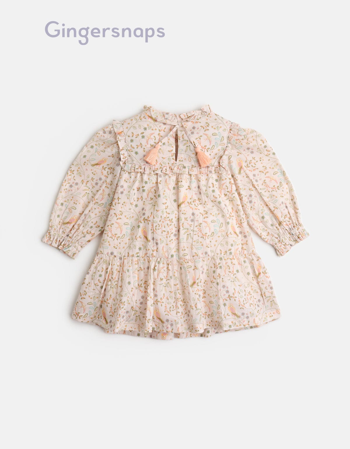 جينجرسنابس فستان مشجر قصير كم طويل أطفال بناتي متعدد الألوان