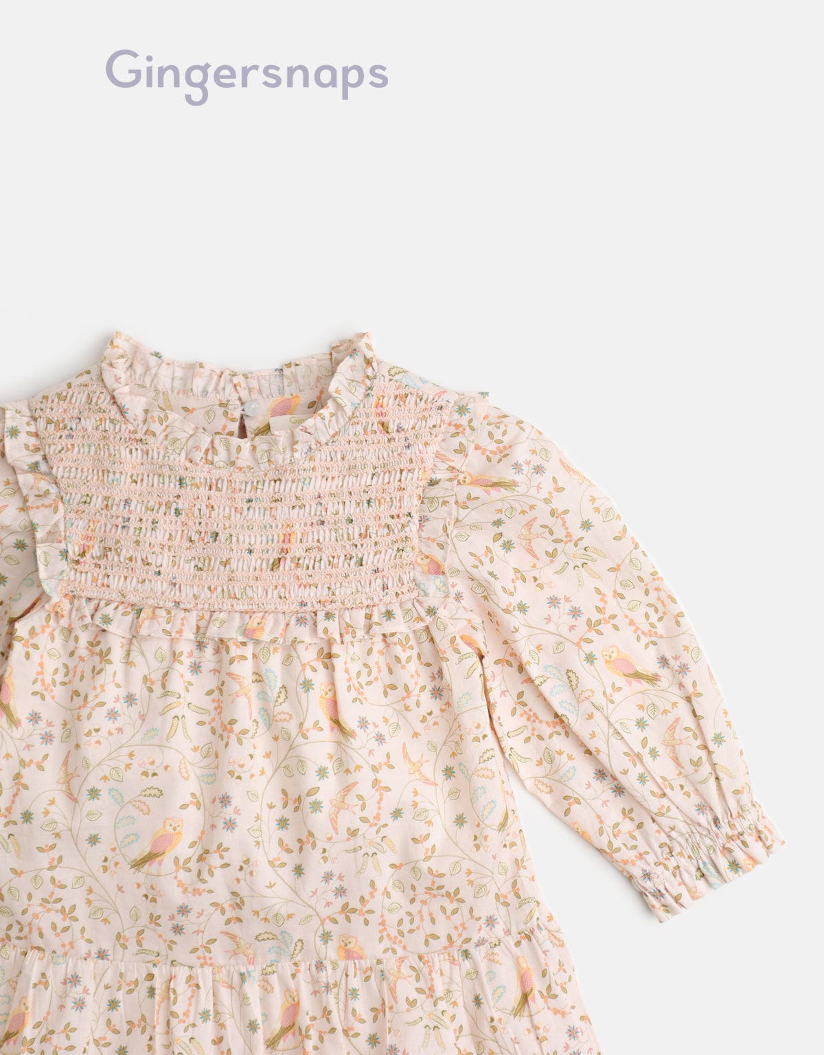 جينجرسنابس فستان مشجر قصير كم طويل أطفال بناتي متعدد الألوان