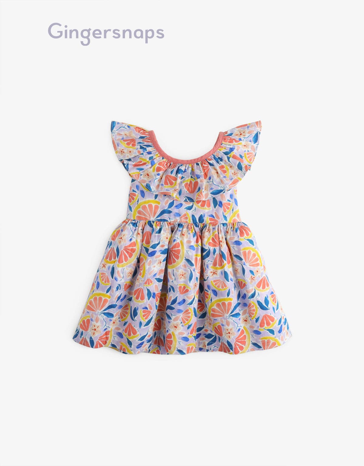 جينجرسنابس فستان منقوش واسع بدون أكمام بناتي متعدد الألوان