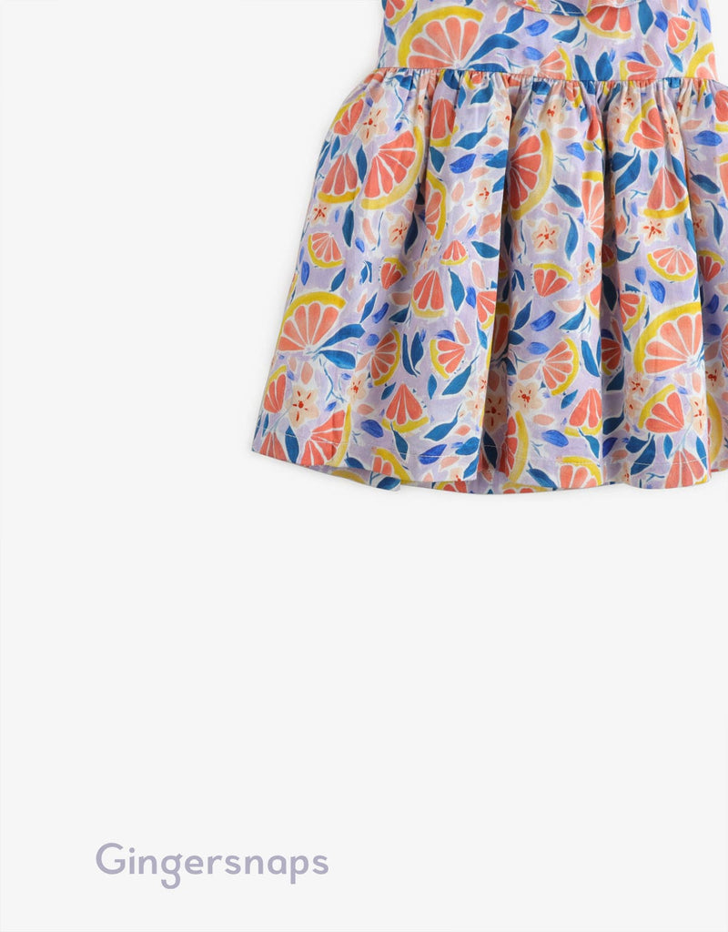 جينجرسنابس فستان منقوش واسع بدون أكمام بناتي متعدد الألوان